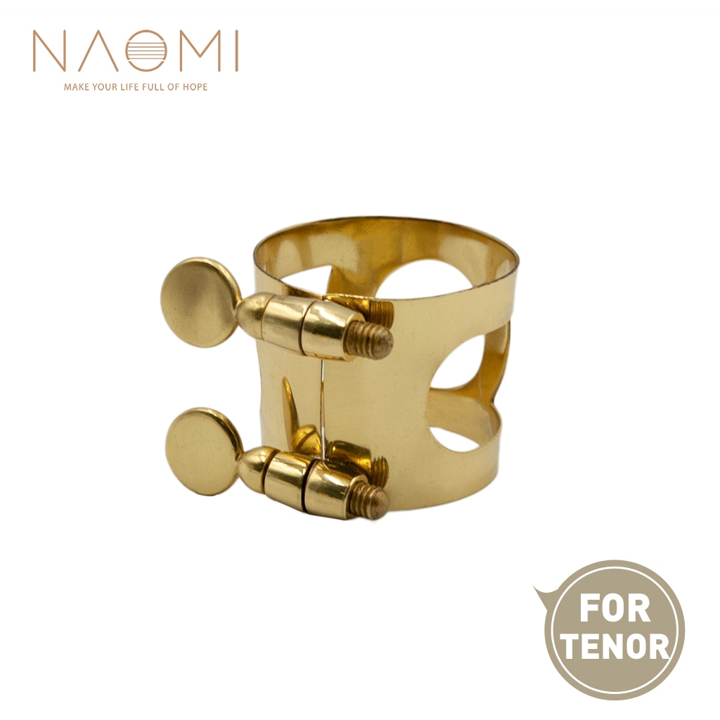 NAOMI Tenor Saxophone Ligature métallique Tenor Saxophone embouchure avec Double vis pour Saxophone