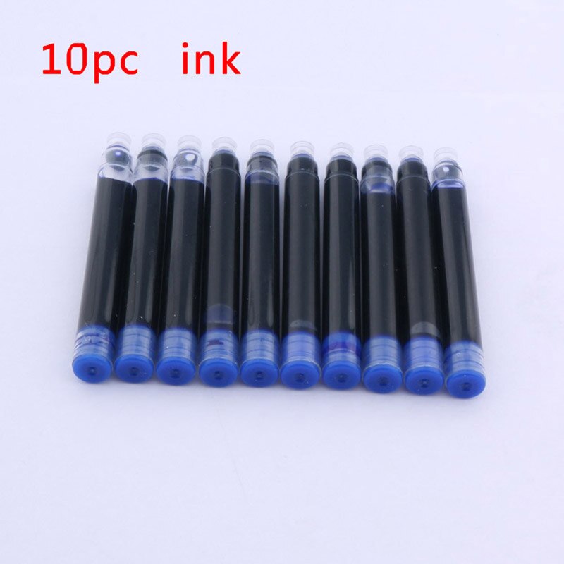 JinHao 88 Fountain Pen Frosted Black Nib EF F Business Office School Supplies Writing Ink Pens: 10 BLUE / F