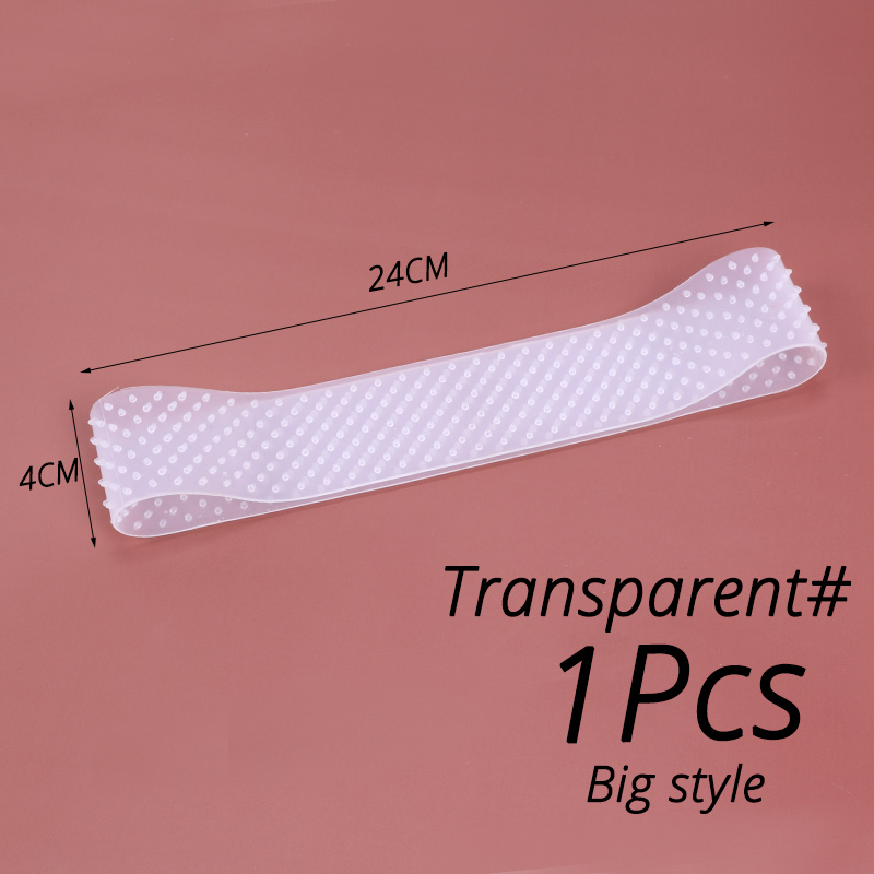 Diadema de silicona antideslizante para peluca, banda de agarre para pelucas de encaje y deporte, suave, Marrón transparente, L, M: YELLOW