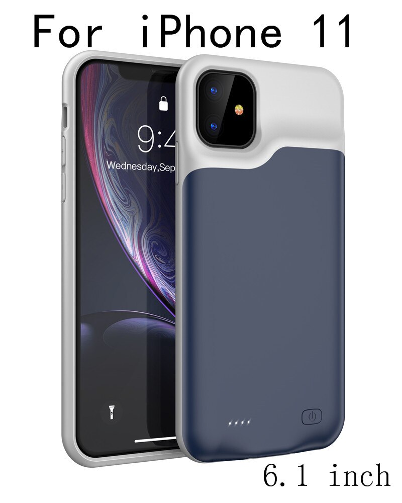 10000 mah powerbankhoes voor iphone 11 pro, batterijladerhoes voor iphone 11 pro max powerbank, oplaadhoes  i11: I11- blauw