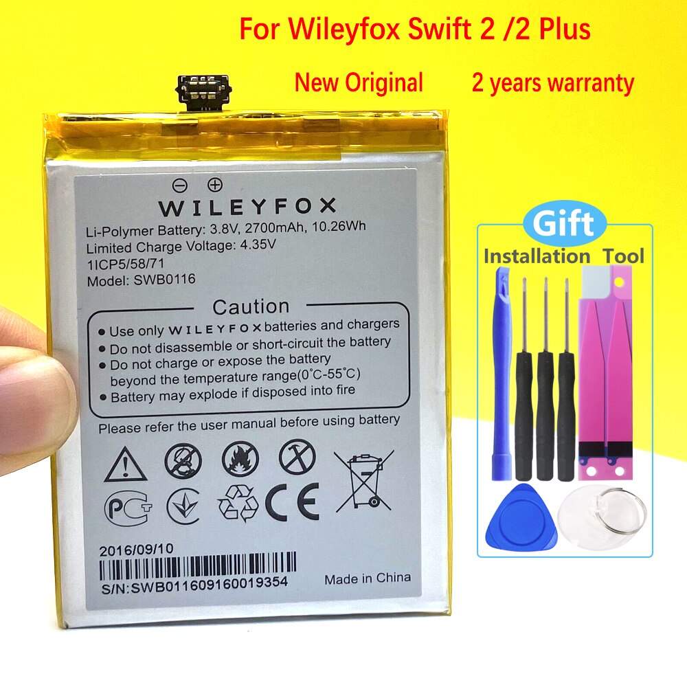 Original 2700mAh Battery For Wileyfox Swift 2 / 2 Plus SWB0116 Phone In Stock Battery