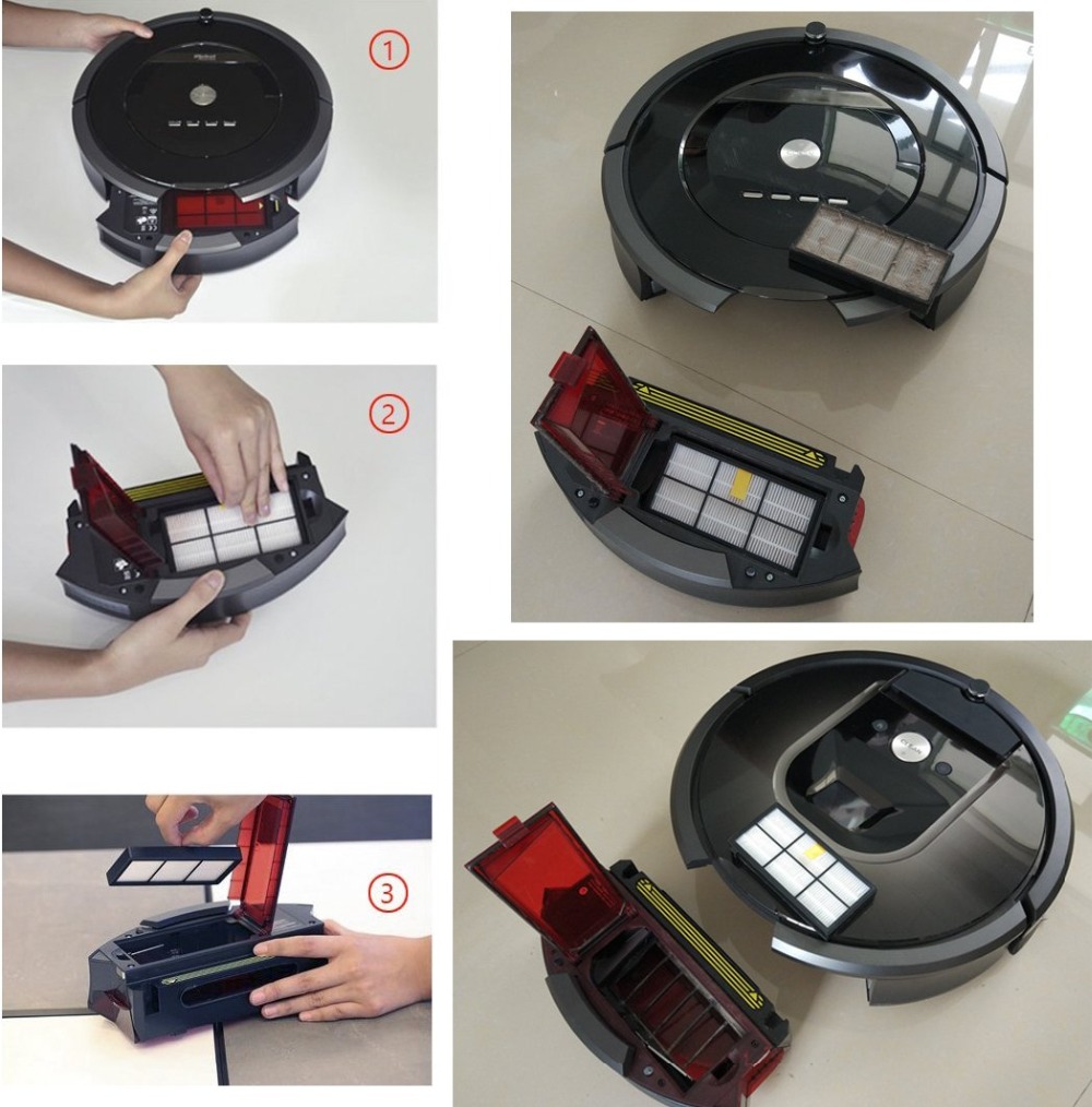 Sopande robot tillbehör hepa filter för irobot roomba 800 900 series 860 865 870 880 980 reservdelar reservborstar kit