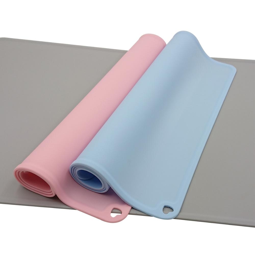 Waterproof Non-slip Pet Mat for cat Color Silicone Pet Food Mat Pet Bowl Drinking Water Pad Dog Feeding Mat Easy Clean