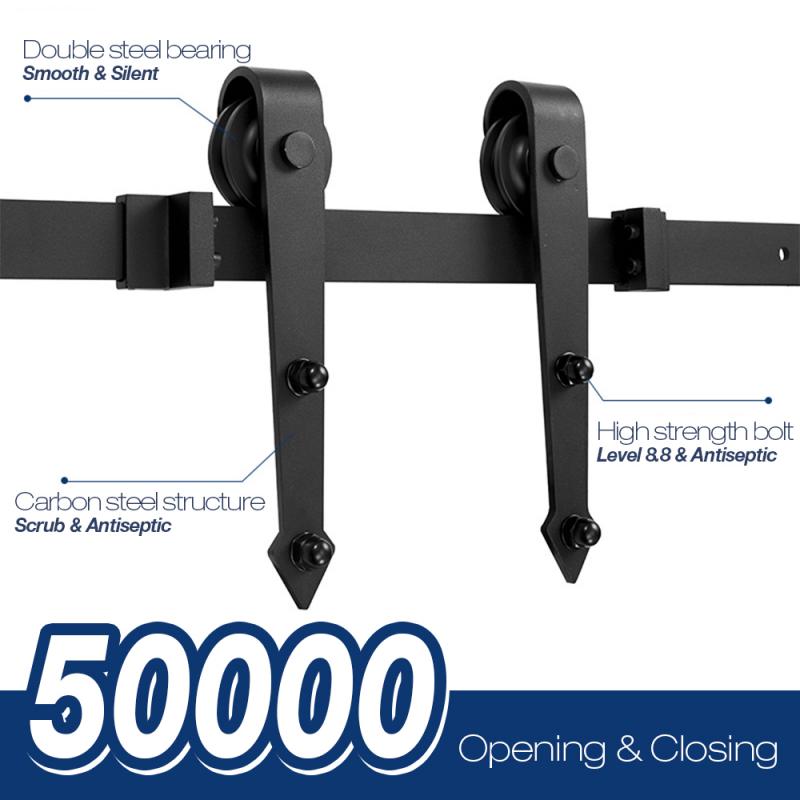 Schiebetür Barn Track Hardware Holz Scheune Tür Schiene Hardware Schiebetür Track Scheune Tür System Rutsche Kit für Schrank schrank