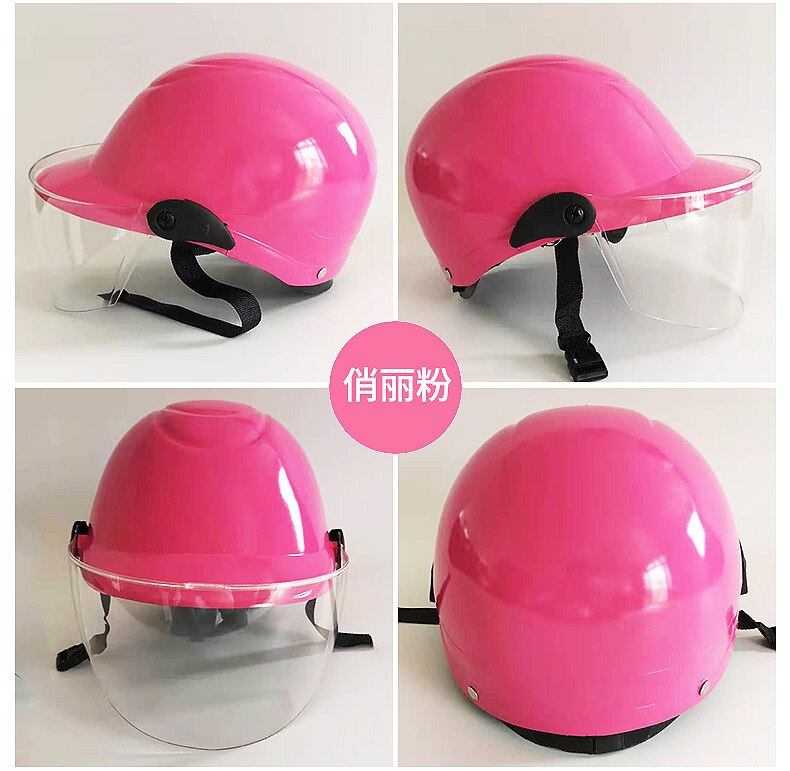 Motorhelm Voor Mannen & Vrouwen, Klassieke Retro Open Gezicht Lichtgewicht Voor Motorbike Safty: Pink