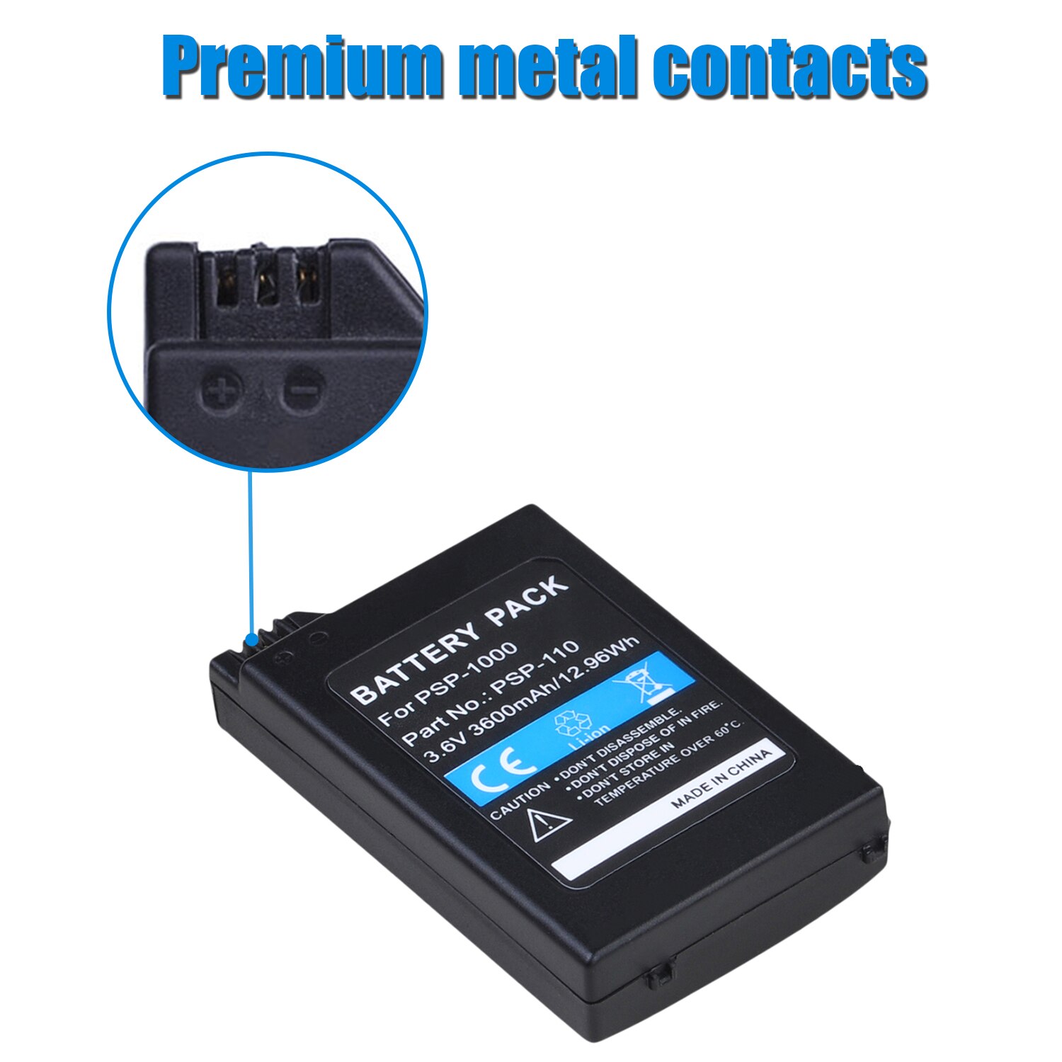 3600mAh PSP1000 Rechargeable Battery Pack for Sony PSP-110 PSP-1001 PSP-1000 Handheld Game Console