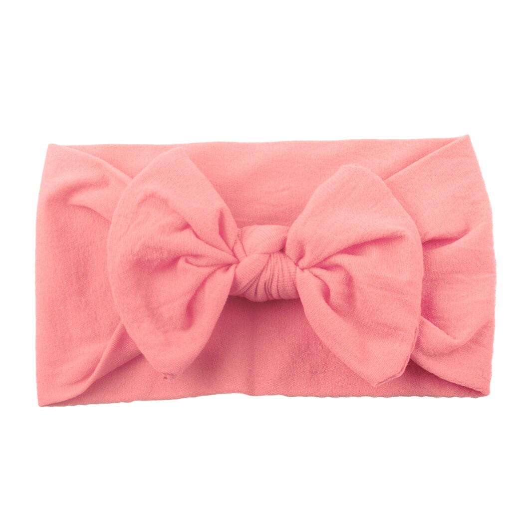Haar Accessoires Meisjes Baby Peuter Solid Hoofdband Mini Hair Band Bow Hoofddeksels Elastiekjes Scrunchy L102