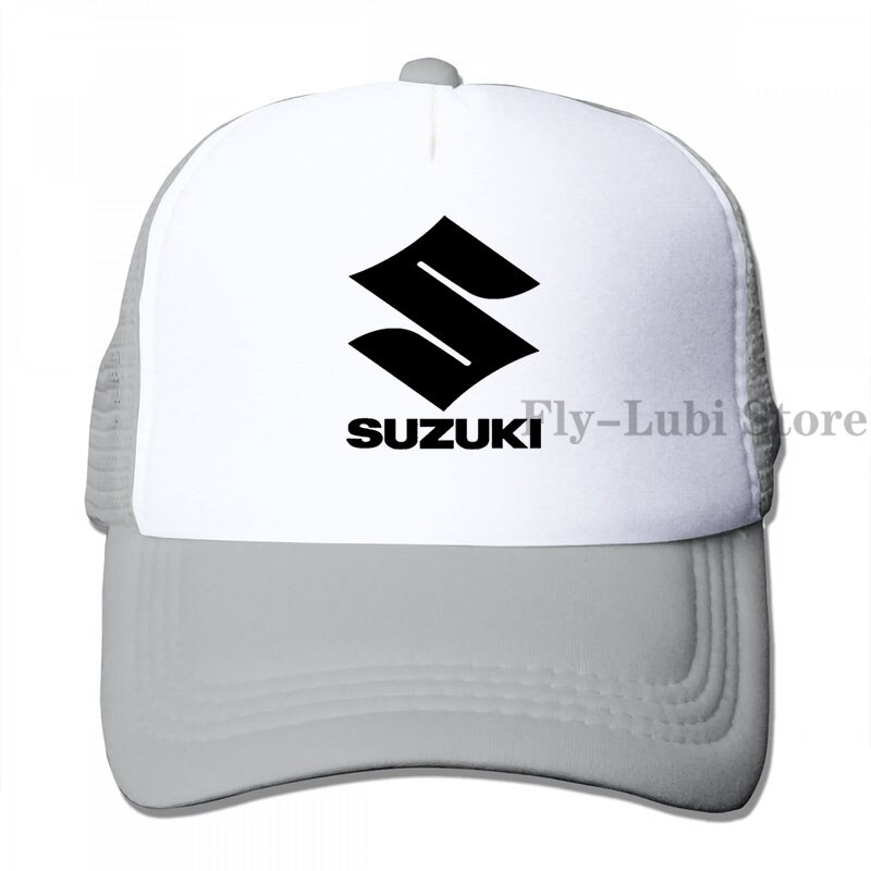 Suzuki Baseball cap men women Trucker Hats adjustable cap: 3-Gray