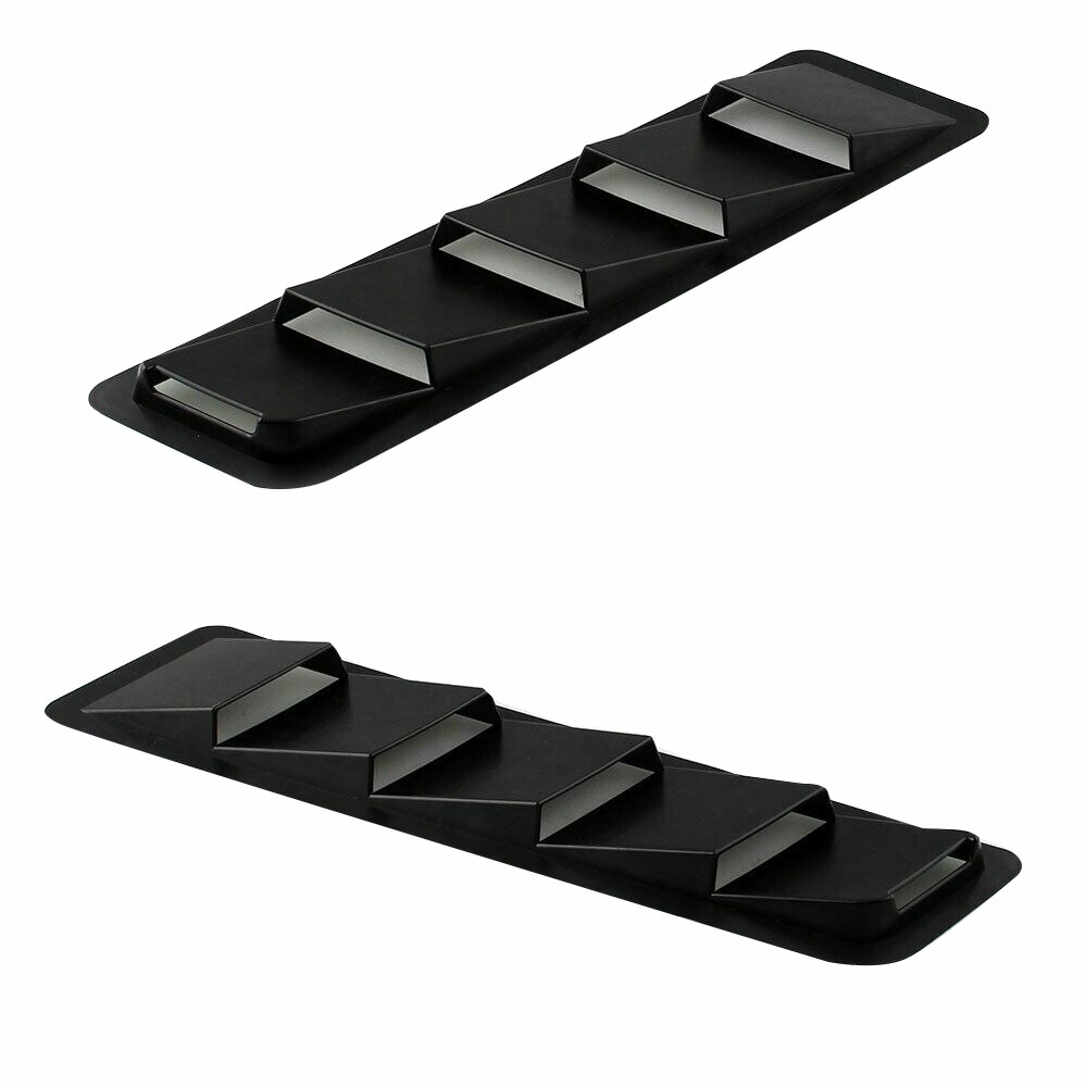 2pcs Universal Hood Louver Panel Car Decorative AccessoriesHood Vent Pair Vents ABS Air Intake Scoop Bonnet Louvers Spoiler Trim