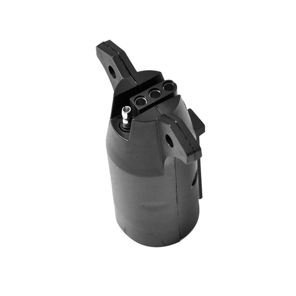 7- weg ronde  to 4- pins platte stekker voor aanhangwagen, lichtadapter voor camper, boot, zwart