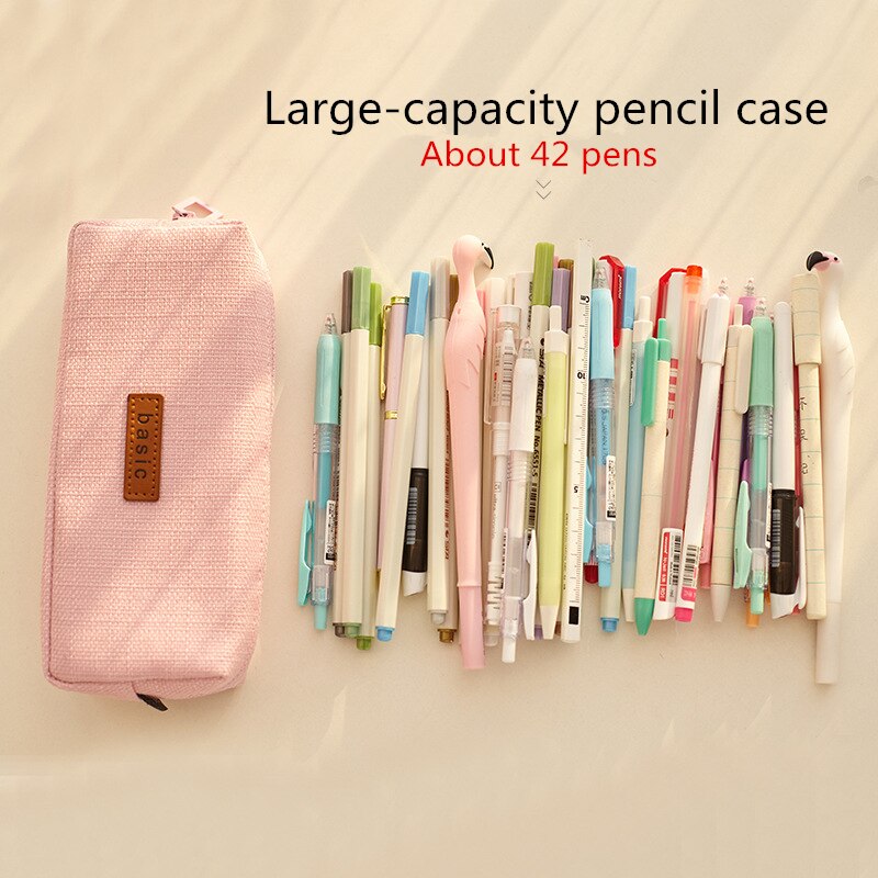 pencil cases Korean Stationery canvas pencilcase kawaii Big bag estuche material escolar piorniki trousse school supplies cute