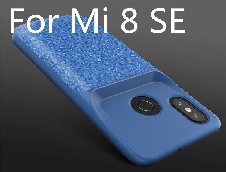 For Xiaomi Mix 2 Battery Charger Case for Xiaomi Mi 8 9 SE Mix 2 2s 6 6XBackup Power Bank 5500mah External Charger Cover Case: Blue For Mi 8 SE