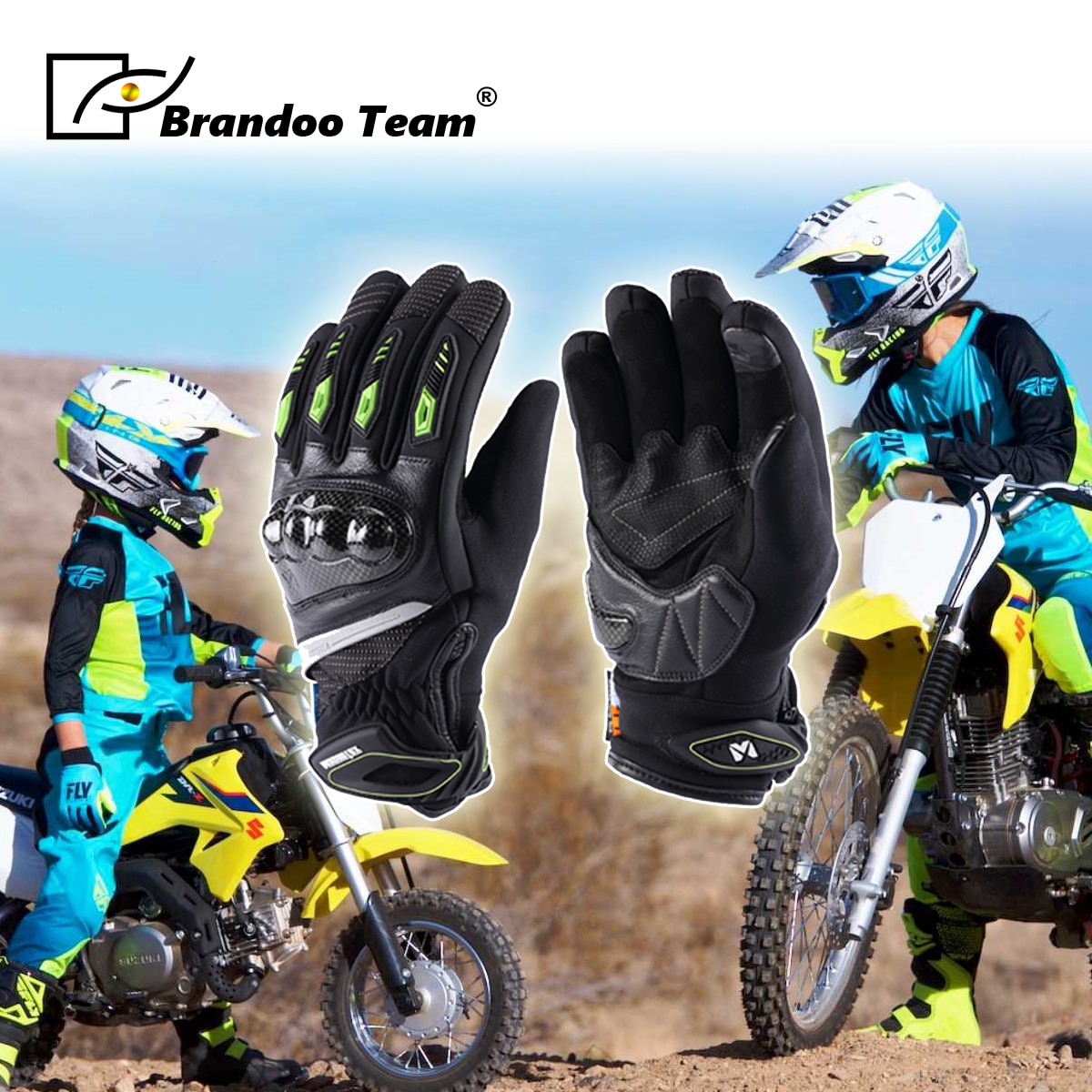 Kids Handschoenen Warm Volledige Vinger Motorhandschoenen Kind Moto Luvas Motocross Lederen Motor Guantes Kinderen Racing Moto Handschoenen