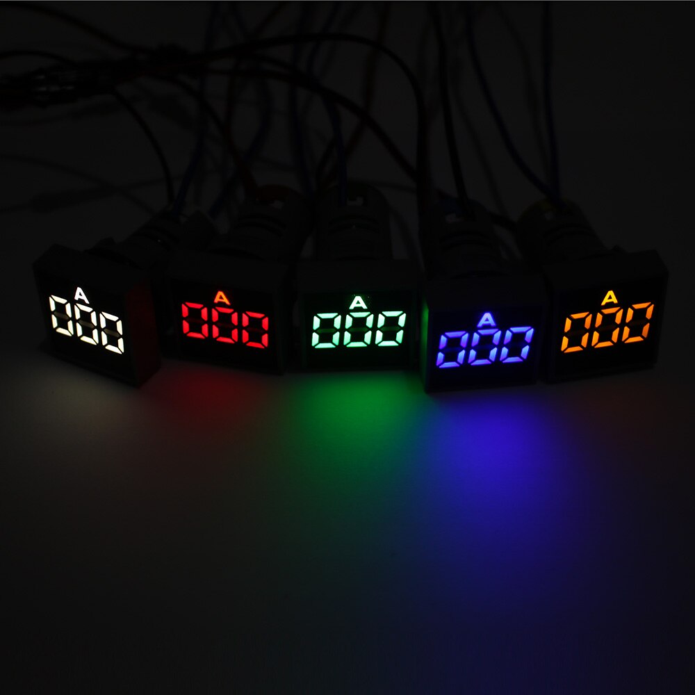 Led Digitale Display Amper Meter Stroom Indicator 0-100A Vierkante Type AD101-22AMS Signaal Licht Ampèremeter Tester Meten
