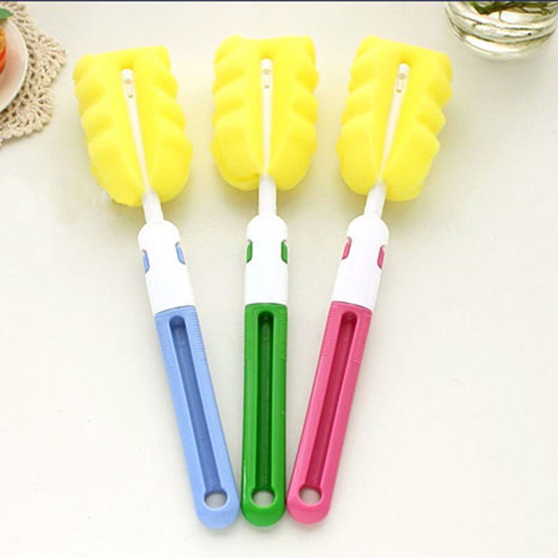 Silicone Baby Bottle Brush Silicon Wash Clearing Brushes Long Handle Baby Kids Milk Bottle Cleaner Brushes: 2pcs color random