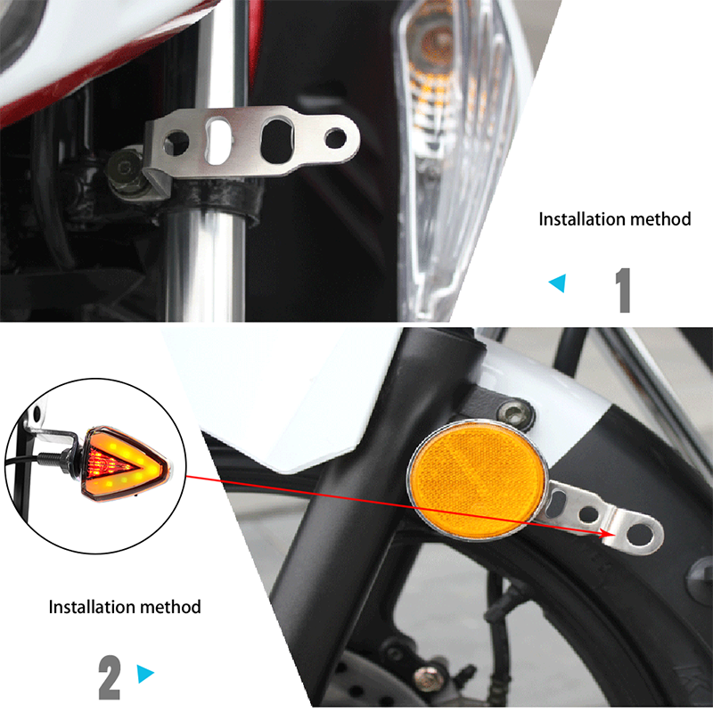 Support de montage multifonction pour rétroviseur de moto, support fixe pour clignotant