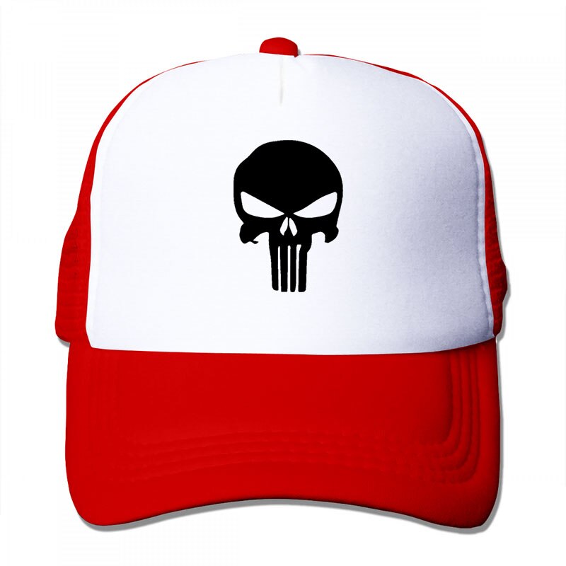 Punisher Originale berretto Da Baseball delle donne degli uomini Trucker Cappelli di modo cappuccio regolabile: 3-Red