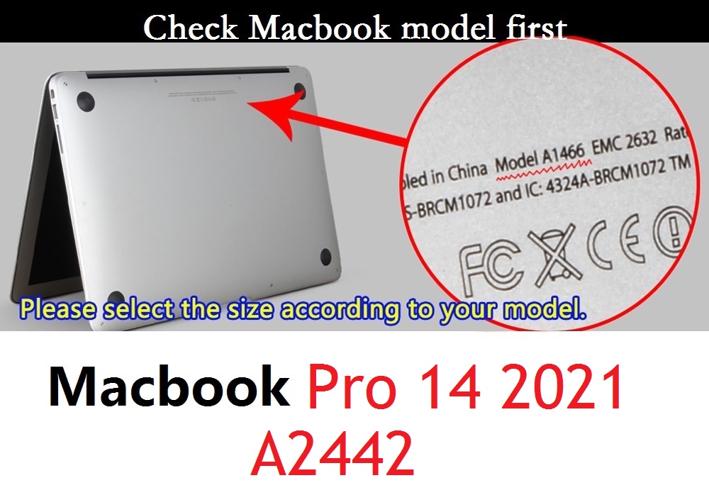English Black Laptop Cover for Macbook Pro 14 in M1 Chip A2442 US EU Keyboard Cover Silicon For Macbook Pro 14 A2442 Skin