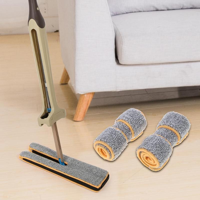 Microfiber Double Sided Non Hand Washing Flat Mops Wooden Floor Mop Dust Push Mop Home Cleaning Tools balai de menage sol