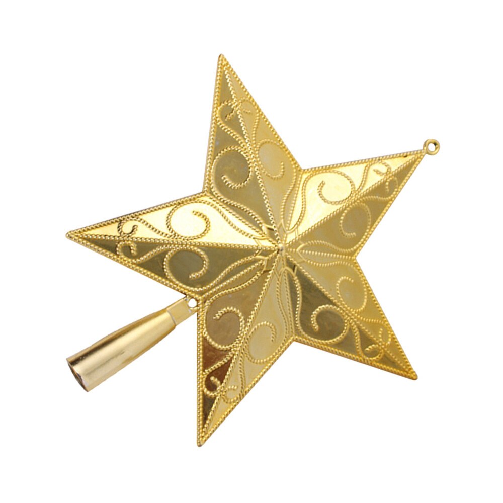 20Cm Ster Boom Topper Golden Star Kerstvakantie Boom Topper 5 Point Star Festival Treetop Decor Voor Home Party (Goud