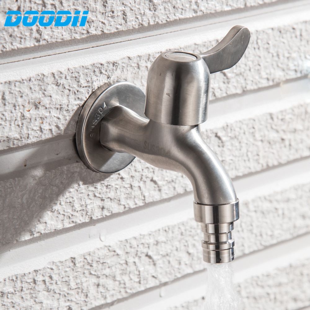 Doodii Wall Mount Badkamer Kraan 304 Rvs Tuin Wc Bibcock Kraan Kraan voor Wasmachine