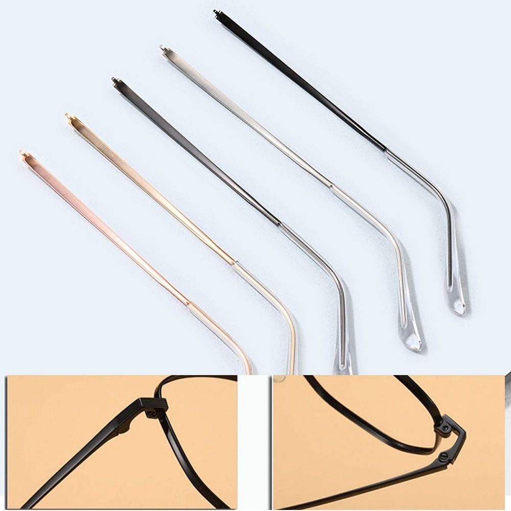 1 paar transparante voetbeschermers, brillen, vervangende pootjes, zonnebrillen, brillen, metalen pootjes, reparatieaccessoires voor brillen.