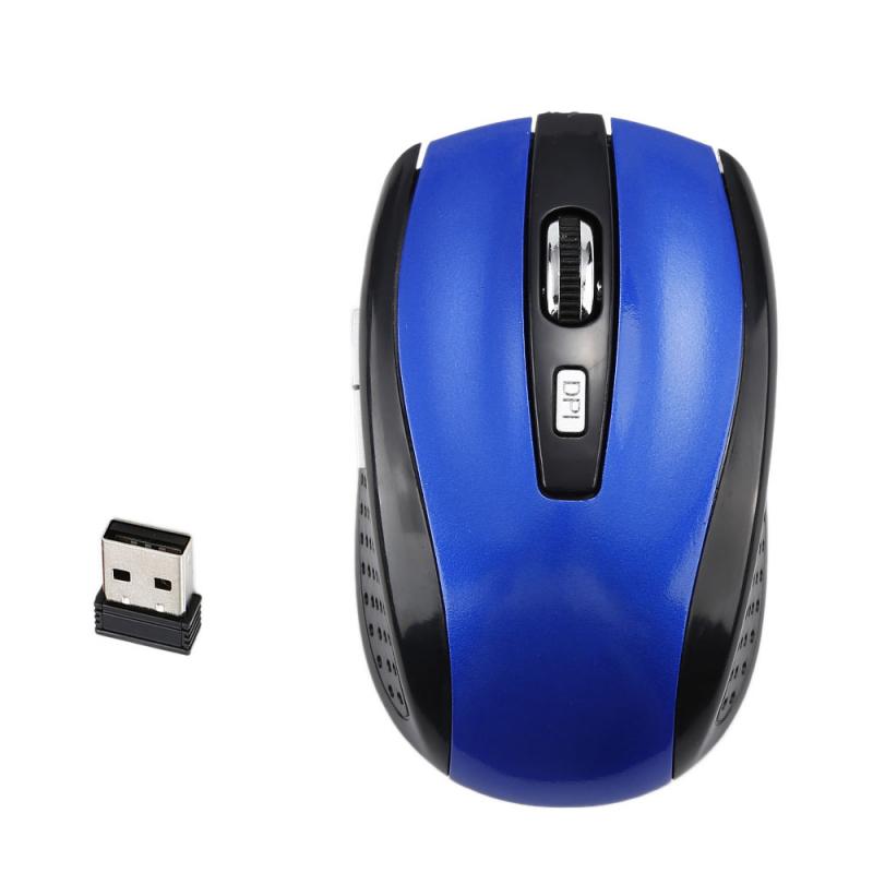 Mini Blue Usb Draadloze Muis 2000Dpi Verstelbare Ontvanger Optische Computer Gaming Mouse 2.4Ghz Ergonomische Muizen Voor Laptop Pc muis