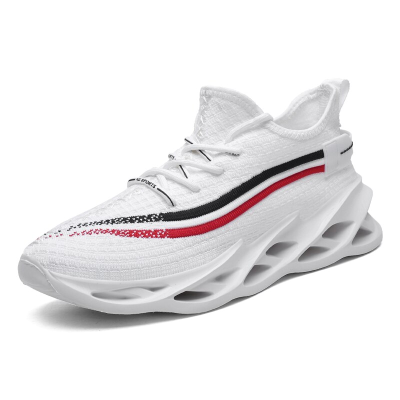 Vapaa-ajan kengät mukavat lenkkarit miesten kengät ulkoilu merkki vapaa-ajan jalkineet luistamattomat zapatillas hombre vapaa-ajan kengät: Valkoinen / 7.5