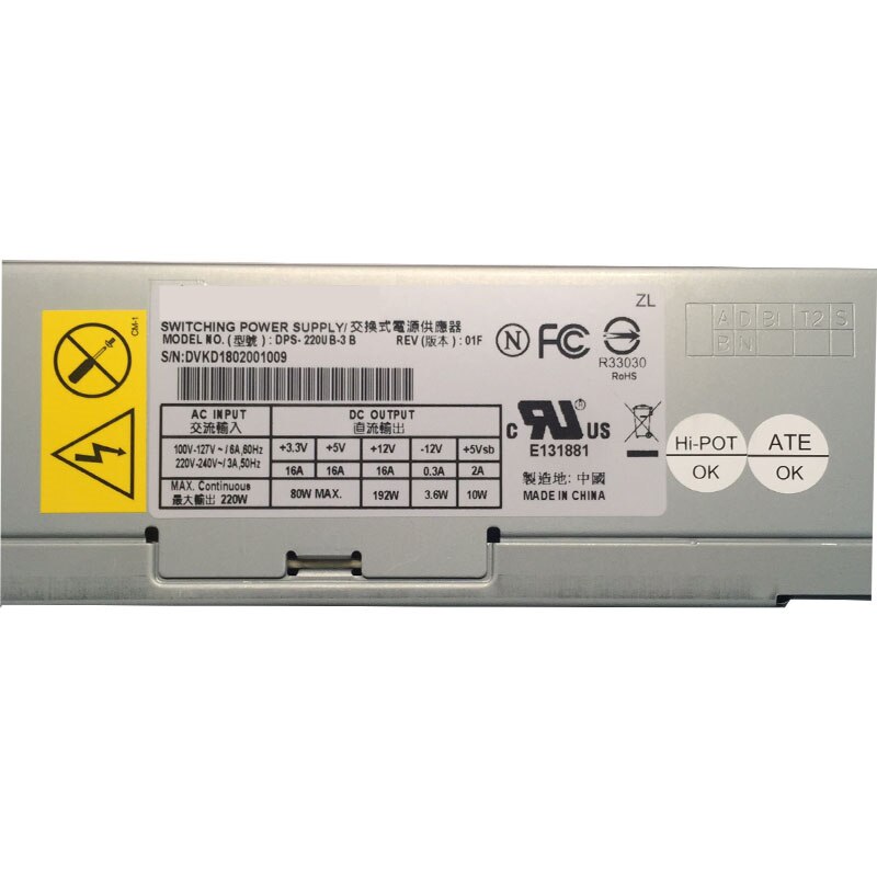 Nuovo alimentatore originale per Acer ITX AXC105 A1110X XC100 220W alimentatore DPS-220UB 3A DPS-220UB 4A CPB09-D220R PS-5221-08 H220AS-00