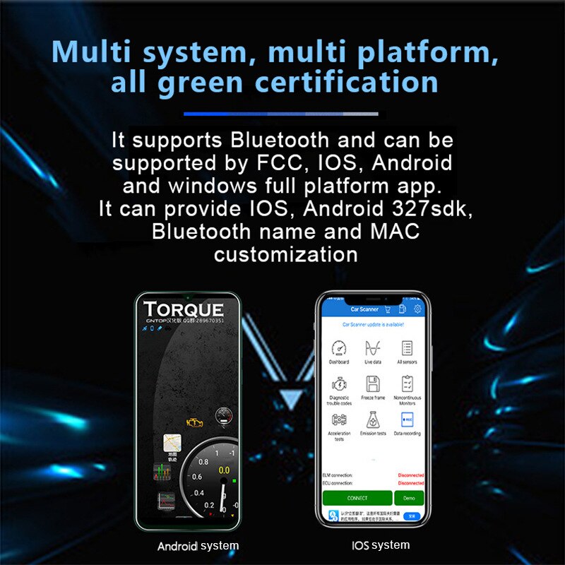 Mini V2.1 Bluetooth Obd Dual-Mode 5.1 Bluetooth Auto Storing Detector