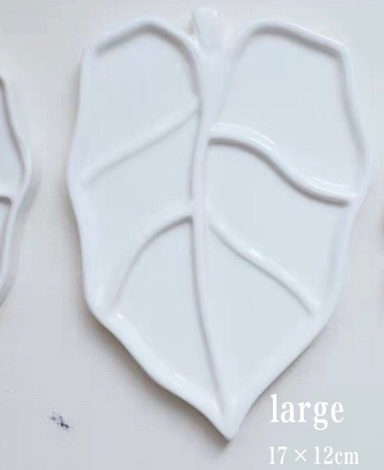 Blad-Vormige Keramische Palet, Aquarel Palet, Te Reinigen, Kunstenaar Schilderij Gereedschap, Verf Lade