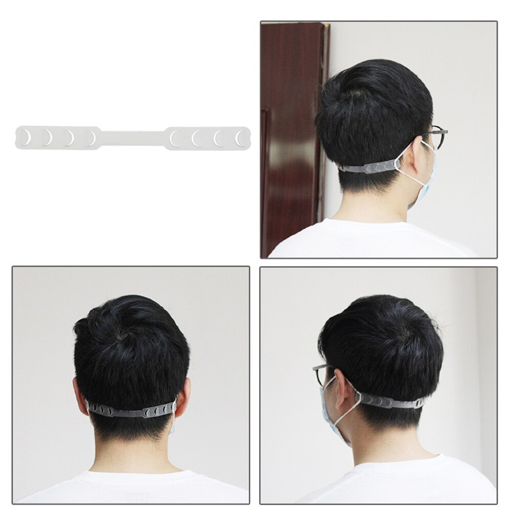 Lot de 10 crochets d'oreille universels pour masque facial, sangle d'oreille réglable, boucle de fixation pour masque, évite les maux d'oreille, rallonge