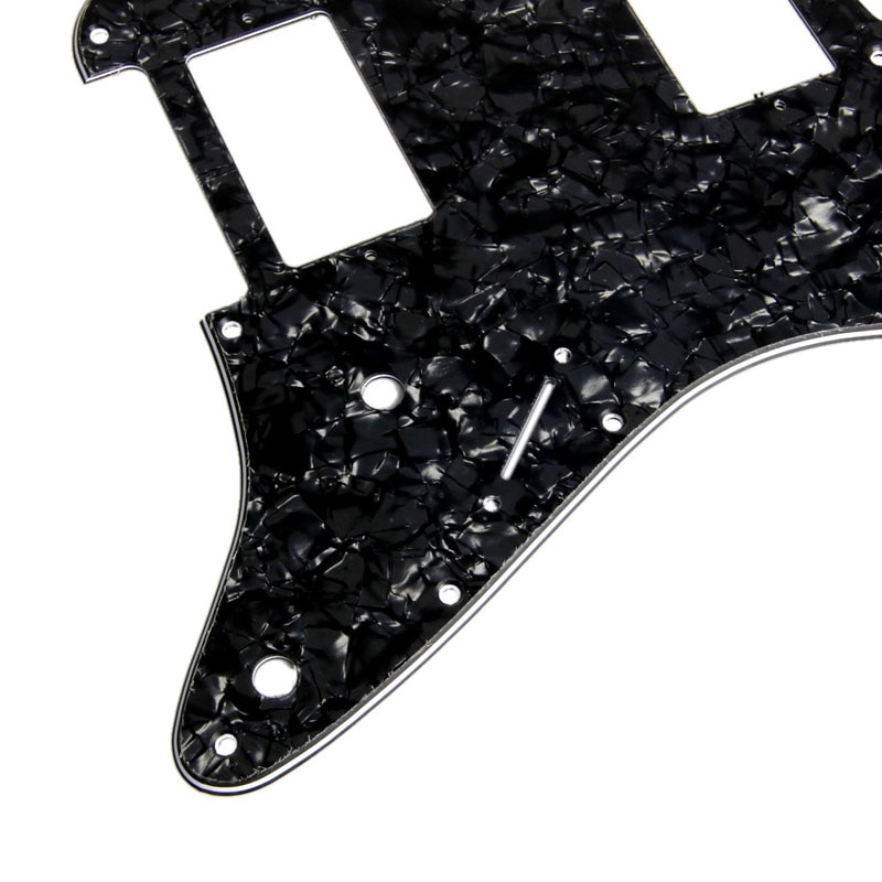 3Ply Black Pearl Guitar Pickguard For Stratocaster Fender Strat 2 HH Humbucker