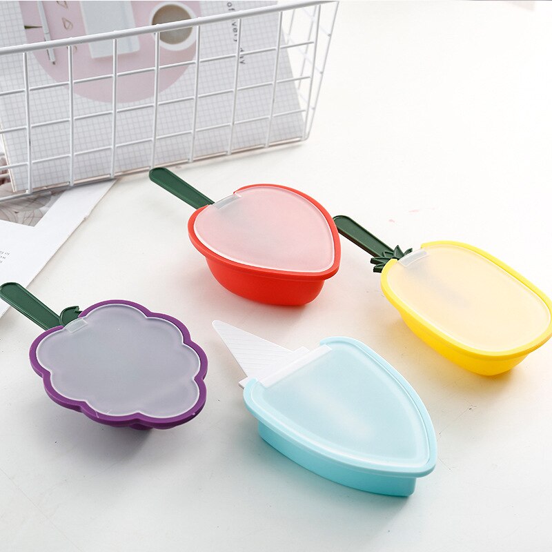 Silicone Frozen Ice Cream Mold Fruit Shape Popsicle Maker Ice Lolly Mould Ice Cream Molds Tubs Ice container chocolate mold
