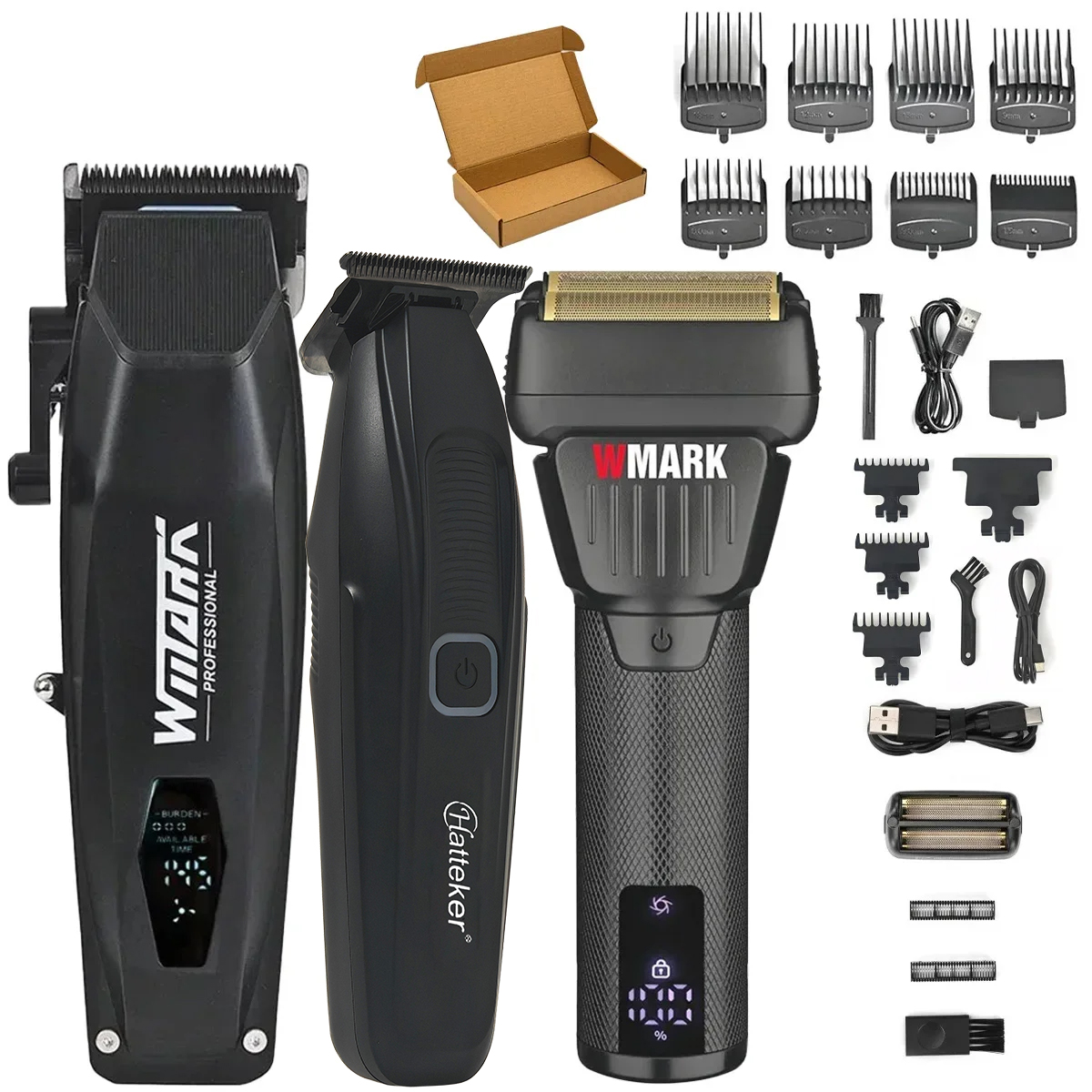 7500 RPM Professionele Tondeuse 0 Afstand DLC Blade Kapper Set 9000 RPM Scheerapparaat Haar Snijmachine Salon Elektrische tondeuse