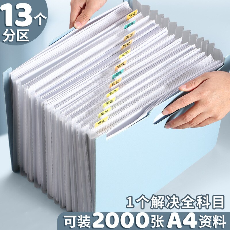 Verticale Orgel Pack Onderzoek Papier Opslag En Sorteren Multilayer Bestand Mappen Studenten Met Classificatie Uitbreiding Zak