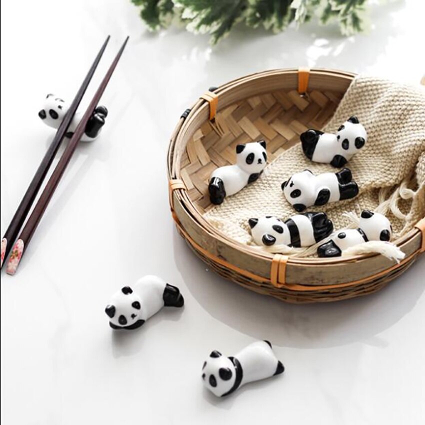 1 stuk schattige cartoon panda eetstokjeshouder keramische eetstokjesstandaard keuken servies voor eetkamer thuis