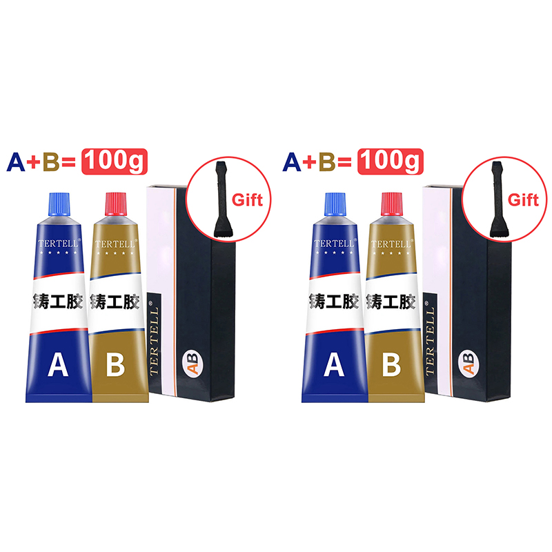 Cola de reparo de metal de alta resistência ab cola forte ligação de ferro resistência ao calor solda fria agente adesivo de reparo de metal cola de fundição: ROXO