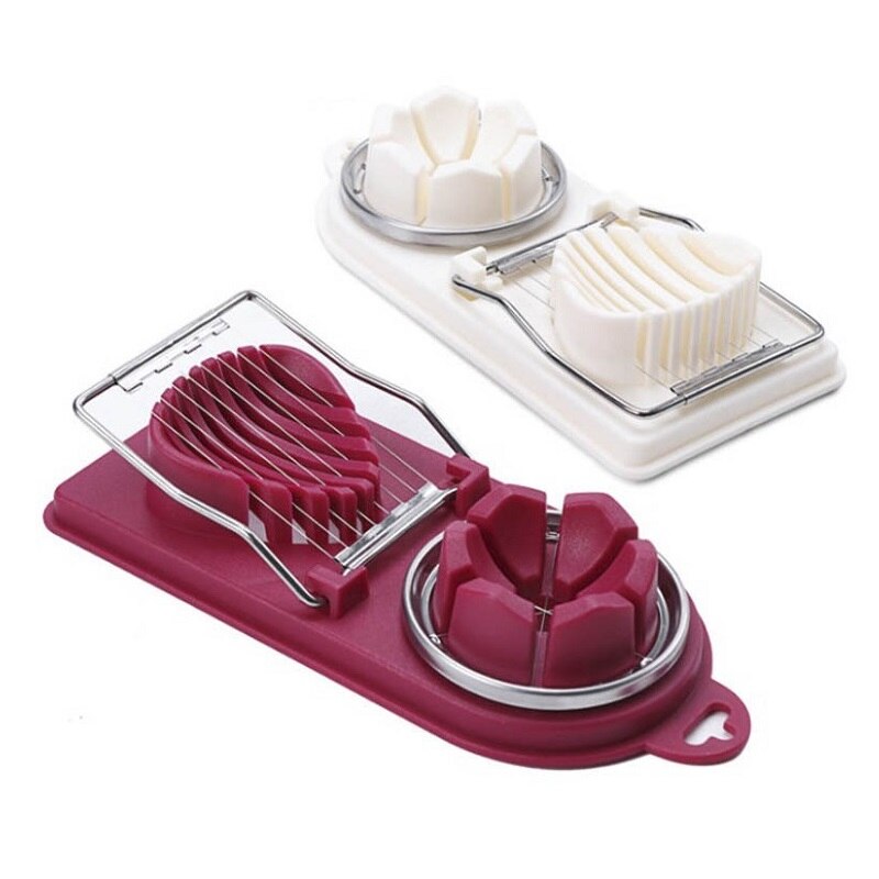 Multi-function Egg Cutter Stainless Steel 2-in-1 Egg Cutting Device Cheese Kiwi Banana Luncheon Meat Slicer Kitchen Tools