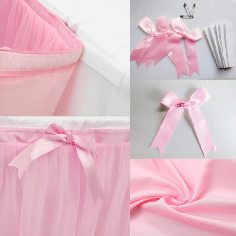 Table Skirt Wedding Party Tutu Tulle Tableware Cloth for Birthday Banquet Baby Shower Festival Table Skirts Cover Home Decor