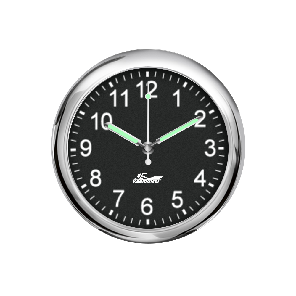 Uniwersalny okrągły zegar samochodowy Stick-na elektroniczny zegarek deska rozdzielcza Noctilucent dekoracja dla samochodów samochód Accessary: zielony
