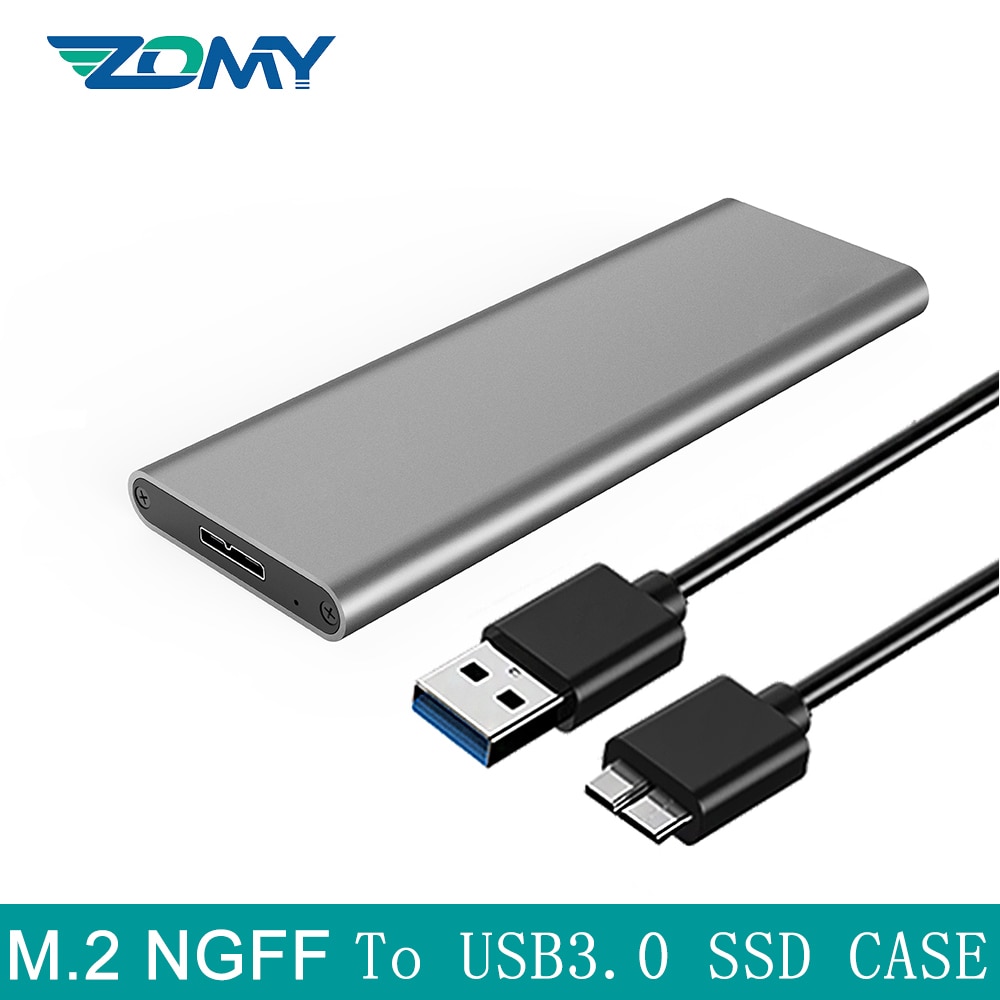 Zomy M.2 SATA NGFF SSD Case to USB 3.0(Micro-B) Portable External Solid State Drives Enclosure Hard Disk Adapter Ngff Interface