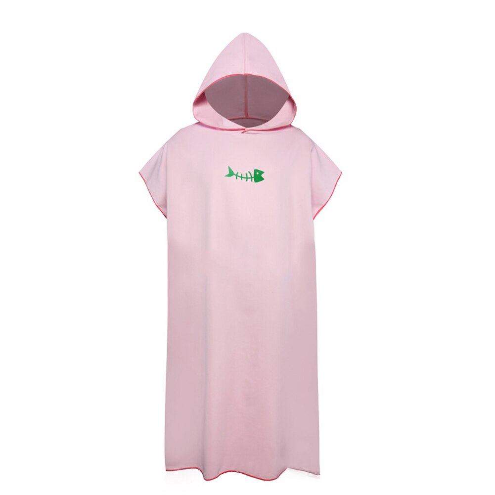 Volwassen Duiken Pak Veranderen Gewaden Poncho Hood Sneldrogend Hooded Handdoek Sneldrogende Absorberende Zweet-Absorberende Zwemmen gewaad: Light Pink