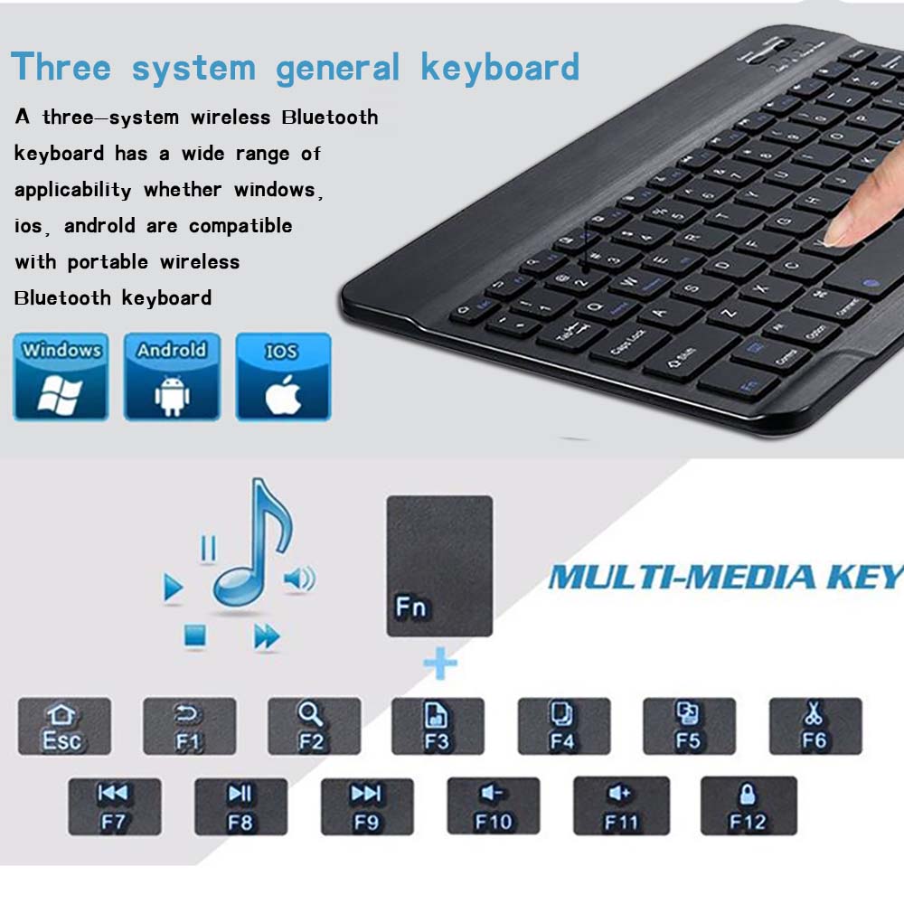 Case for Huawei MediaPad T3 10 9.6&quot;/MediaPad T5 10 10.1&quot; PU Leather Folding Stand Cover Tablet Case + Bluetooth Keyboard