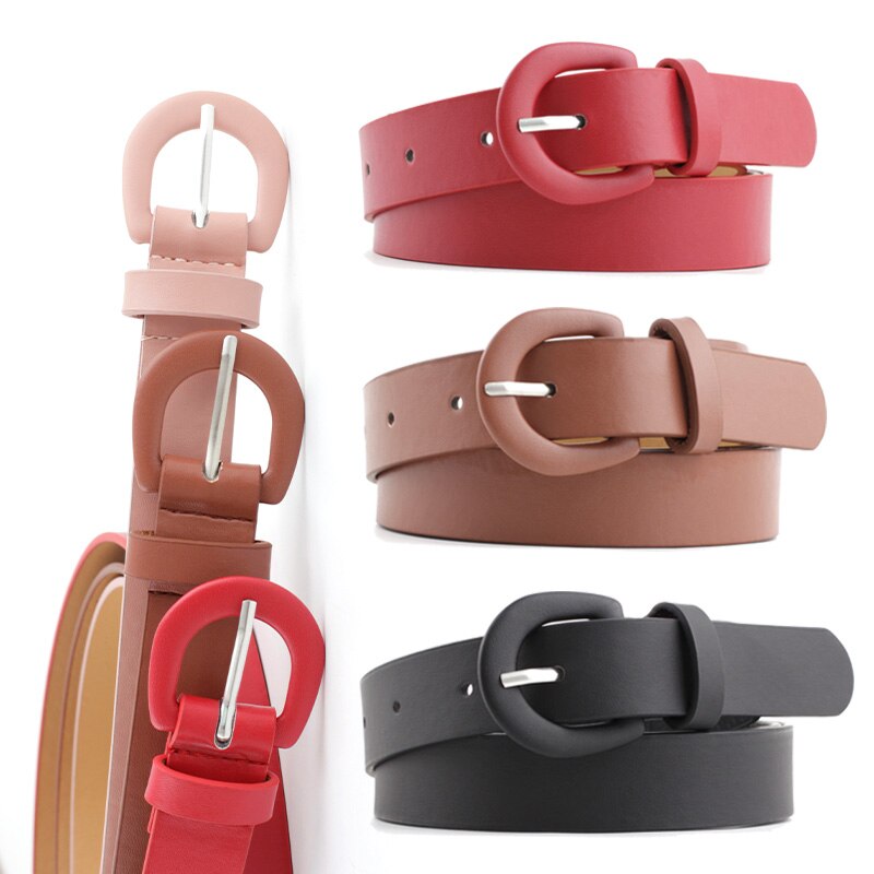 Vrouwen Wit Zwart Bruin Rood Dunne Lederen Riem Vrouwelijke Riem Pin Gesp Taille Riemen Voor Vrouwen dames Broek