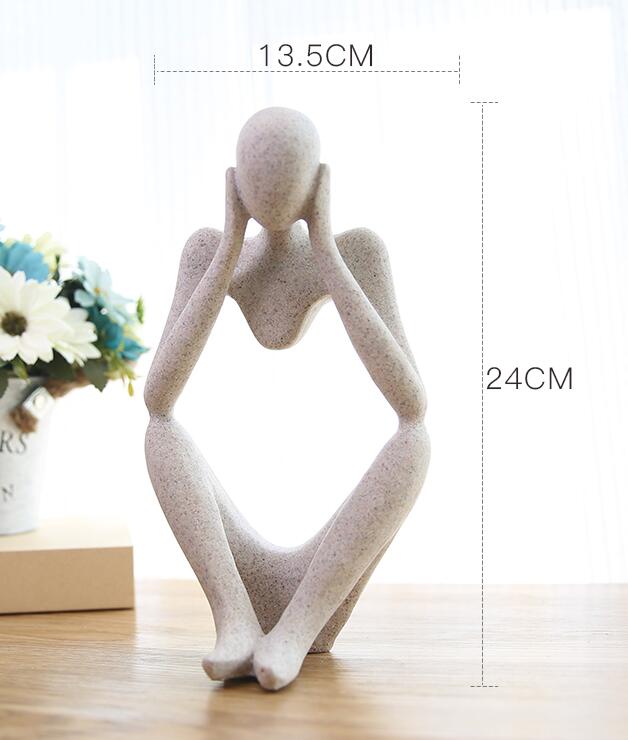 [MGT] Abstract Character Decoration North European Home Ornament Drawing Room Office Sandstone Decor statue Sculpture: 5