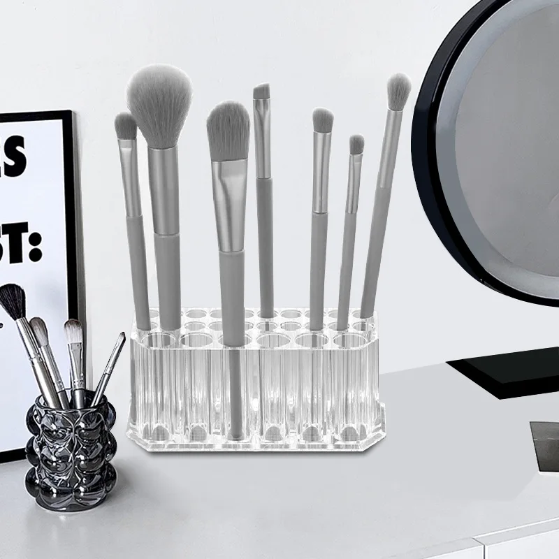 Nail Brush Organizer Makeup Brushes Holder Desk Cosmetics Pen Eyelash Tweezer Storage Rack Nail Tools Display Stand Rack Box
