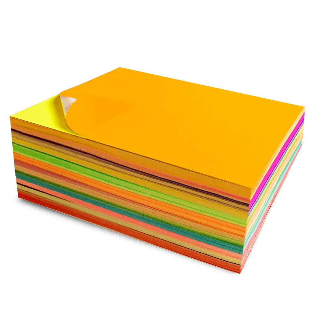 Colorful a4 Paper Self-adhesive Printer Paper Writable A4 Stickers