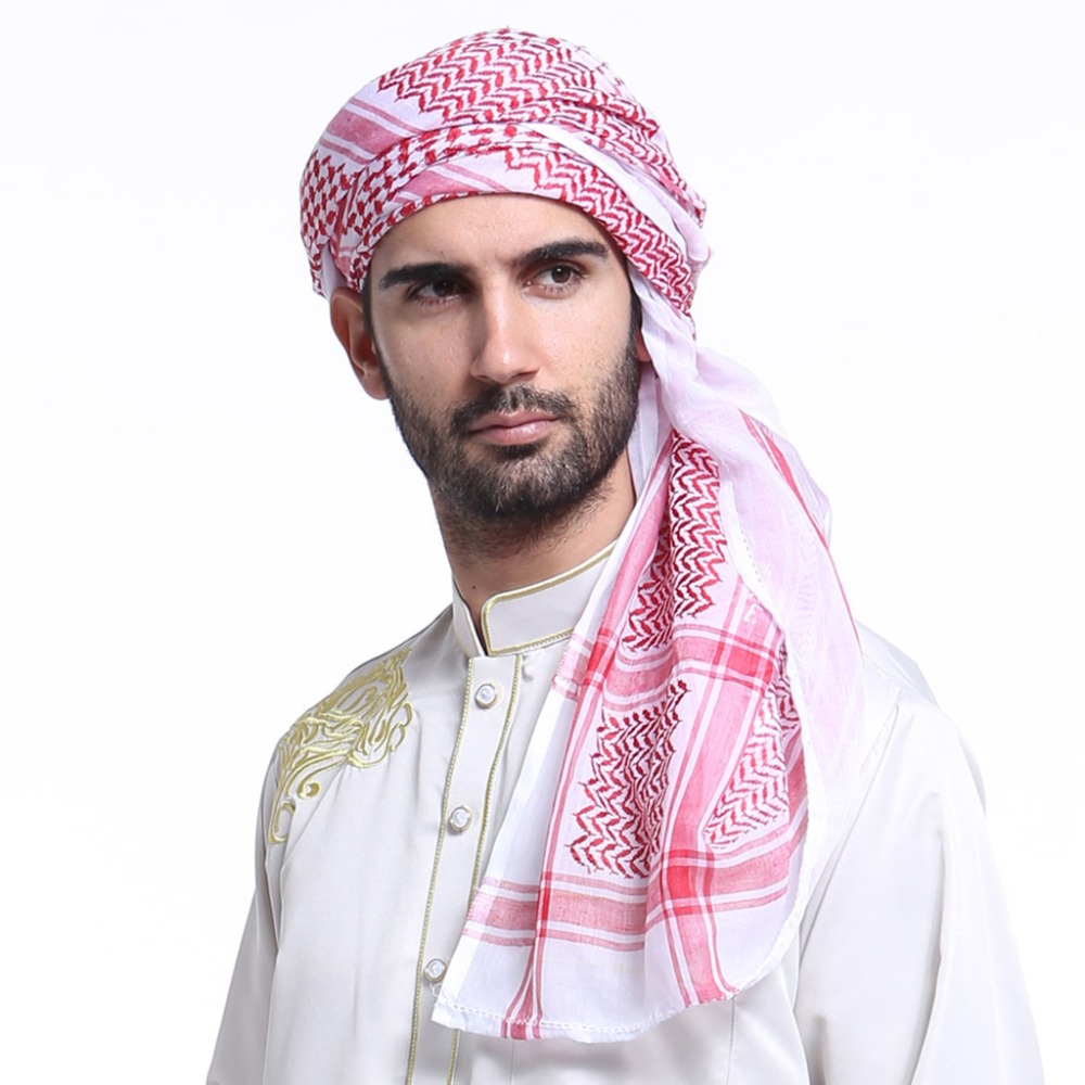 Lenço de cabeça e turbante masculino, 140x140cm, chapéu muçulmano árabe dubai retrô, estampas geométricas onduladas, cachecol quadrado jacquard, islâmico hijab