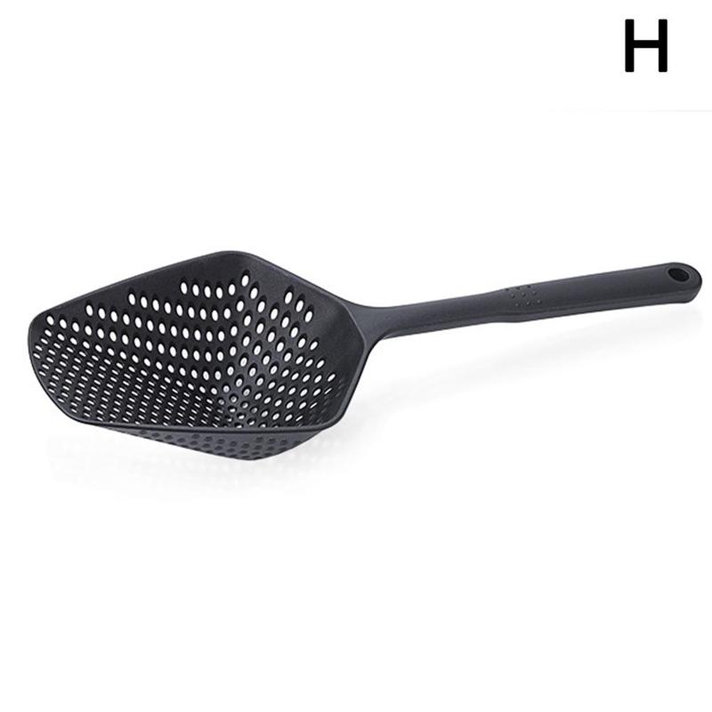 Home Tools 1Pc Kitchen Large Scoop Colander Pasta Heat Resistant Strainer Plastic Ice Cream Scoop: Yellow
